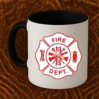 Fire Department Logo Uniform Fireman Symbol Firefighter Gear Coffee Mug thumb 2