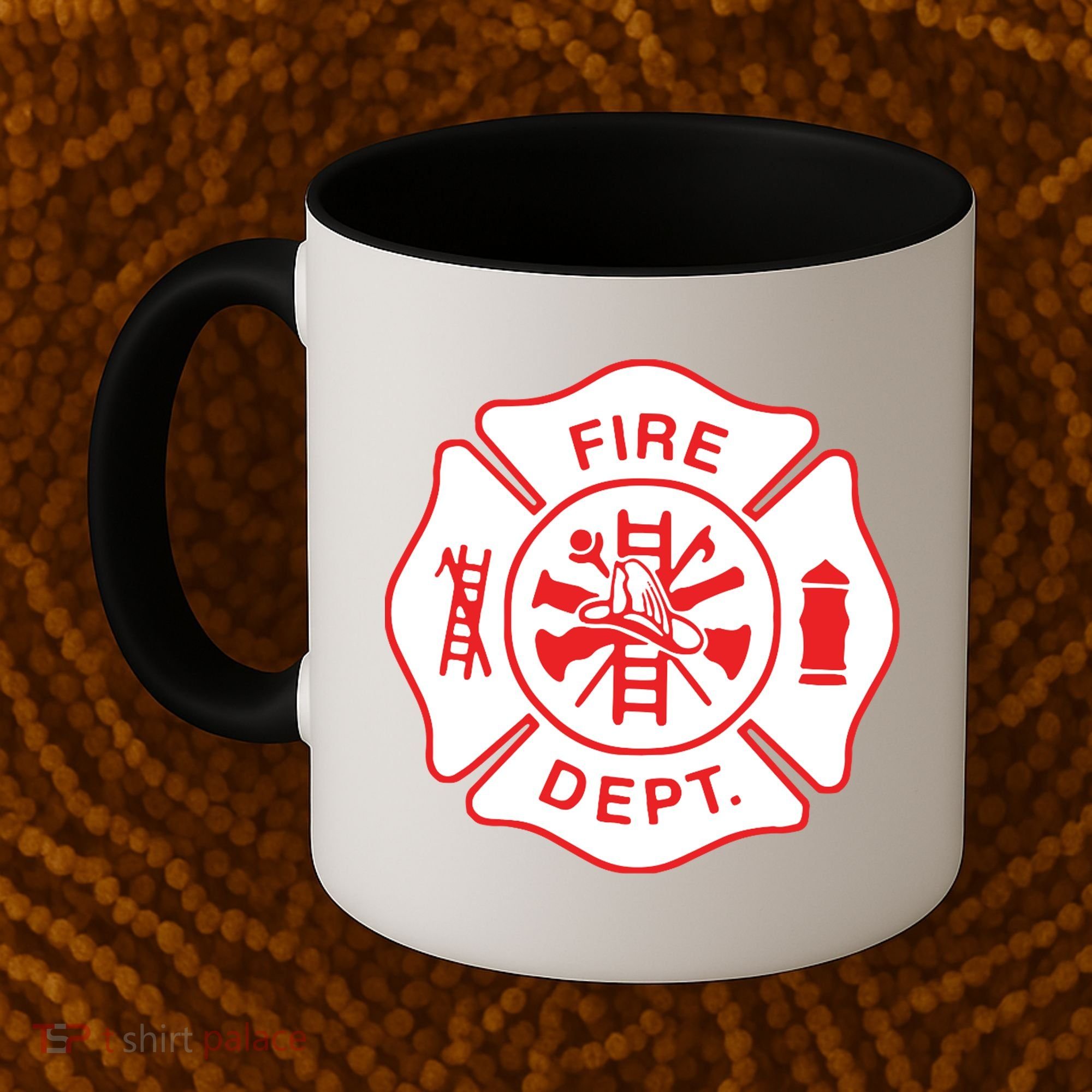 Fire Department Logo Uniform Fireman Symbol Firefighter Gear Coffee Mug