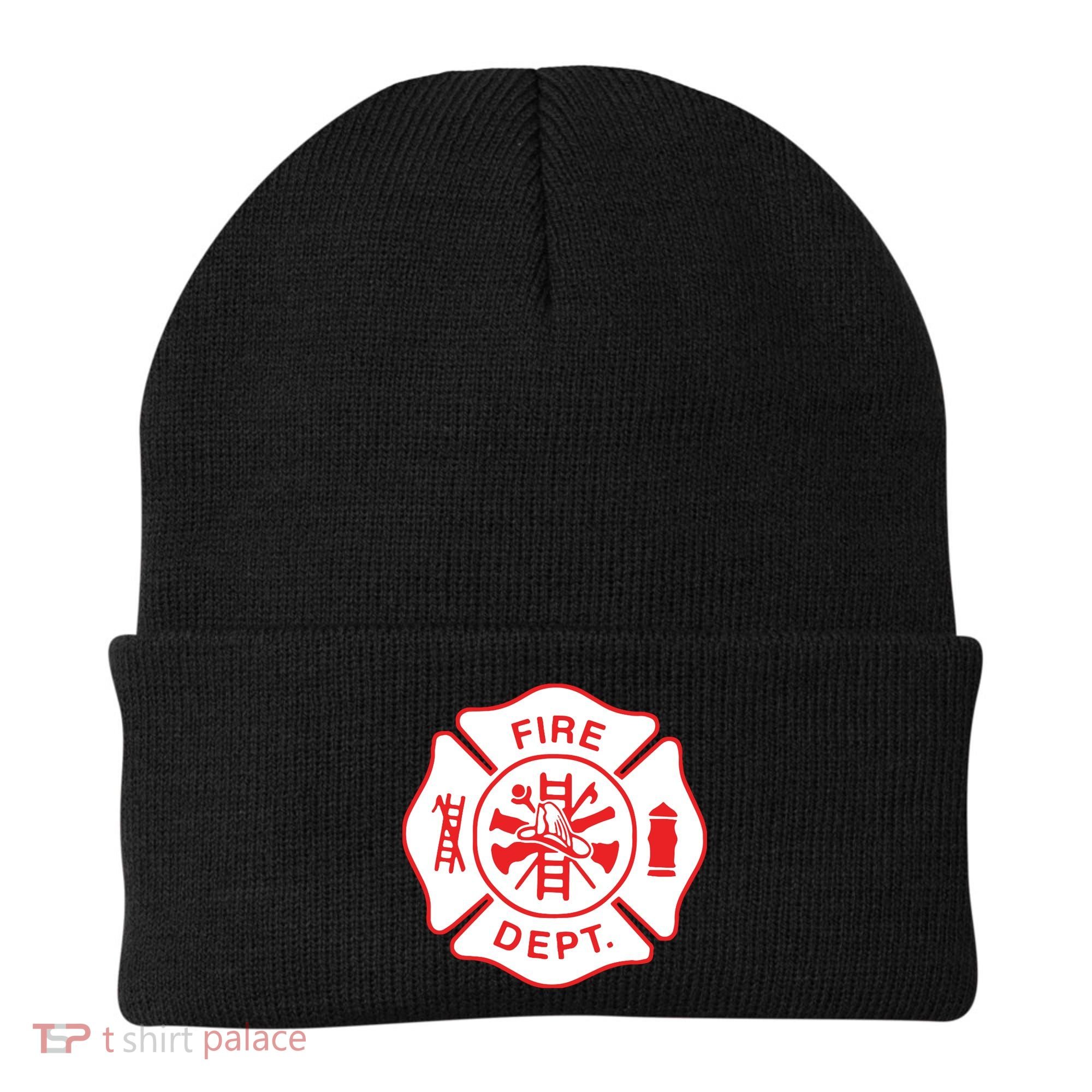 Fire Department Logo Uniform Fireman Symbol Firefighter Gear Beanie