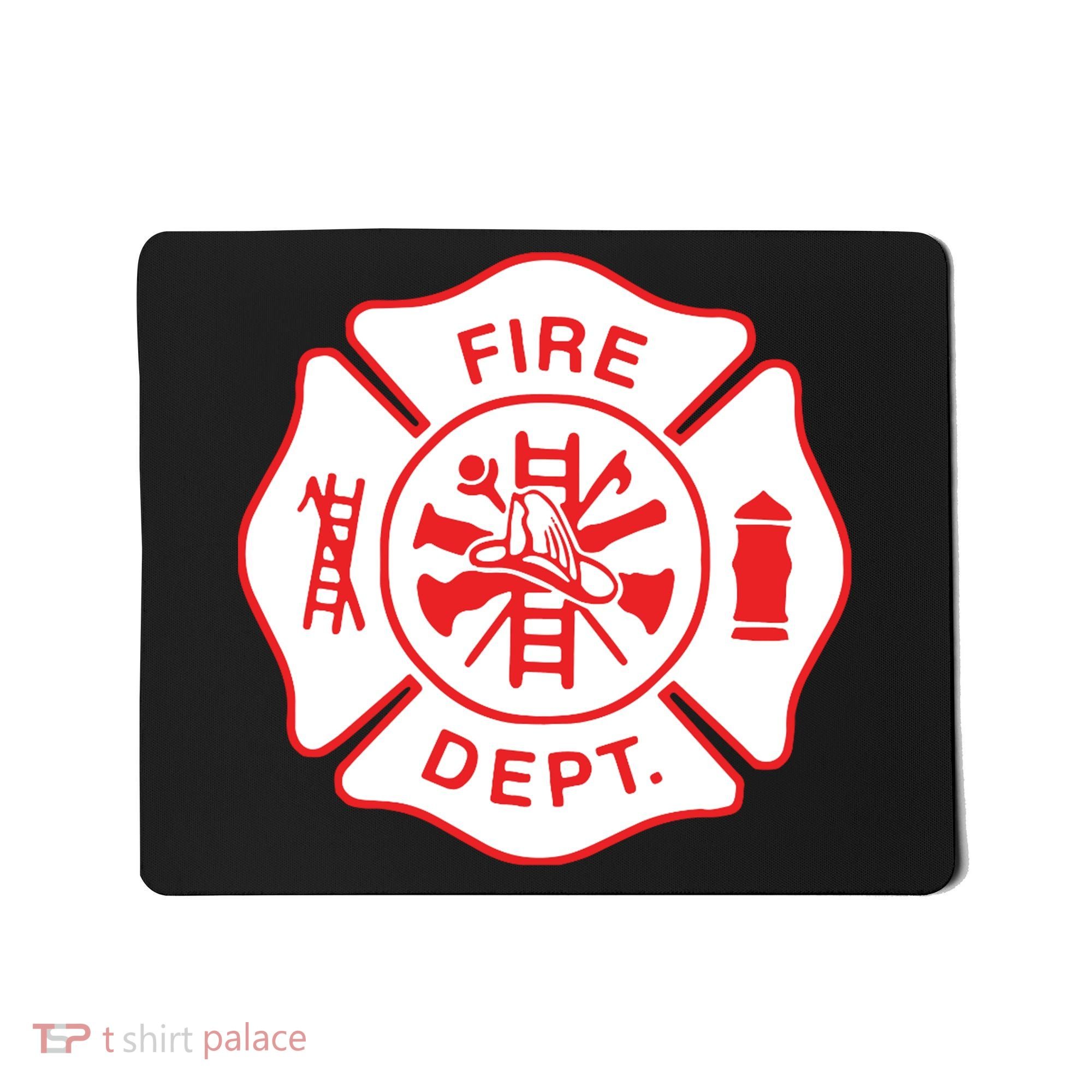 Fire Department Logo Uniform Fireman Symbol Firefighter Gear Mousepad