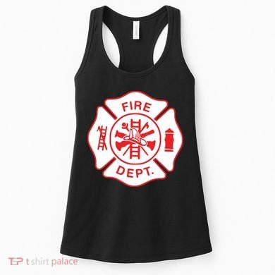 Fire Department Logo Uniform Fireman Symbol Firefighter Gear Women's Tank Top