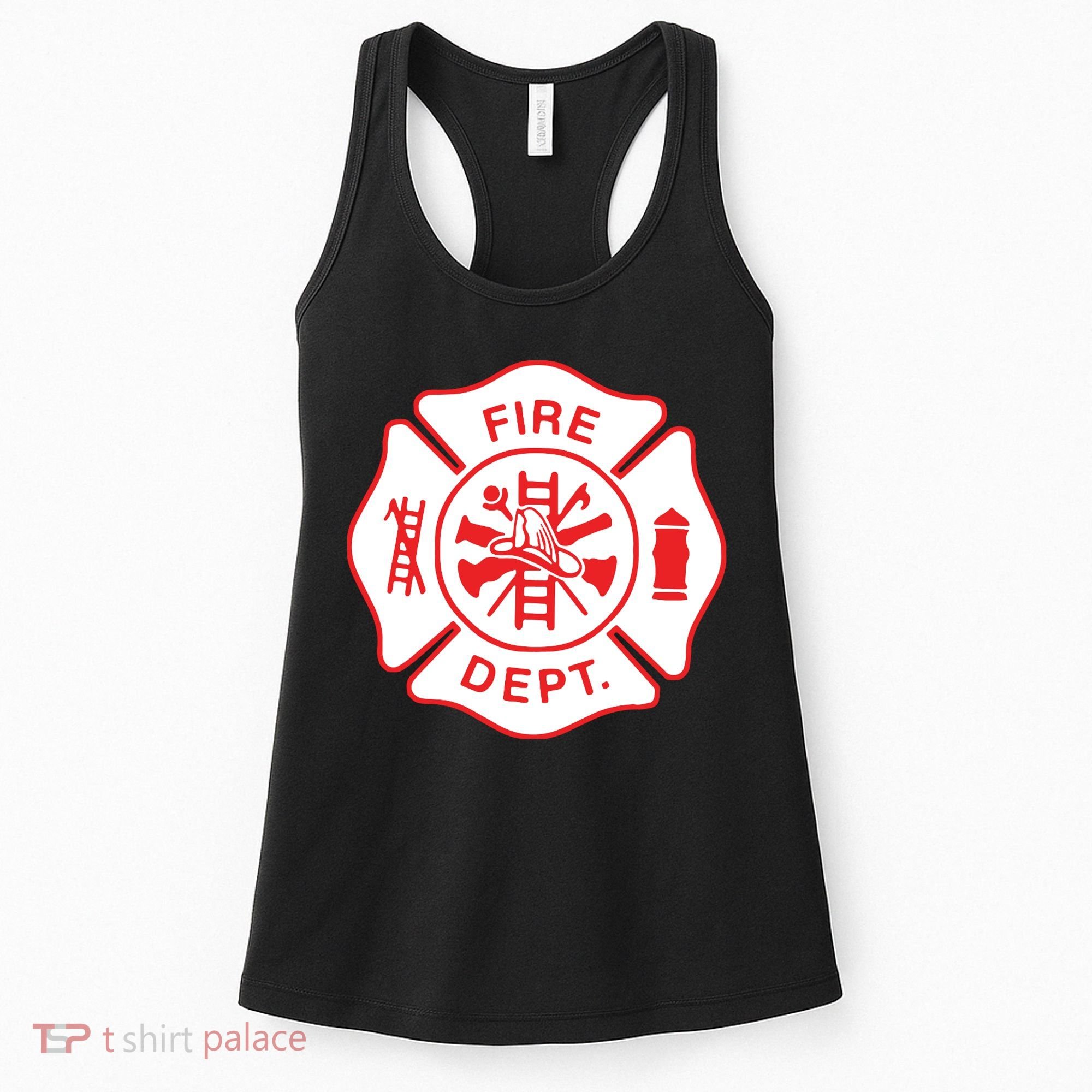Fire Department Logo Uniform Fireman Symbol Firefighter Gear Women's Tank Top