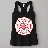Fire Department Logo Uniform Fireman Symbol Firefighter Gear Women's Tank Top thumb 3