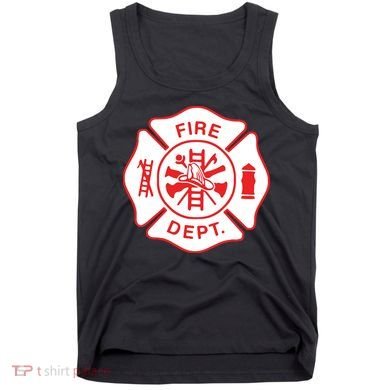 Fire Department Logo Uniform Fireman Symbol Firefighter Gear Tank Top