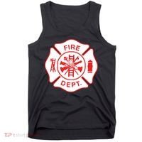Fire Department Logo Uniform Fireman Symbol Firefighter Gear Tank Top thumb 0