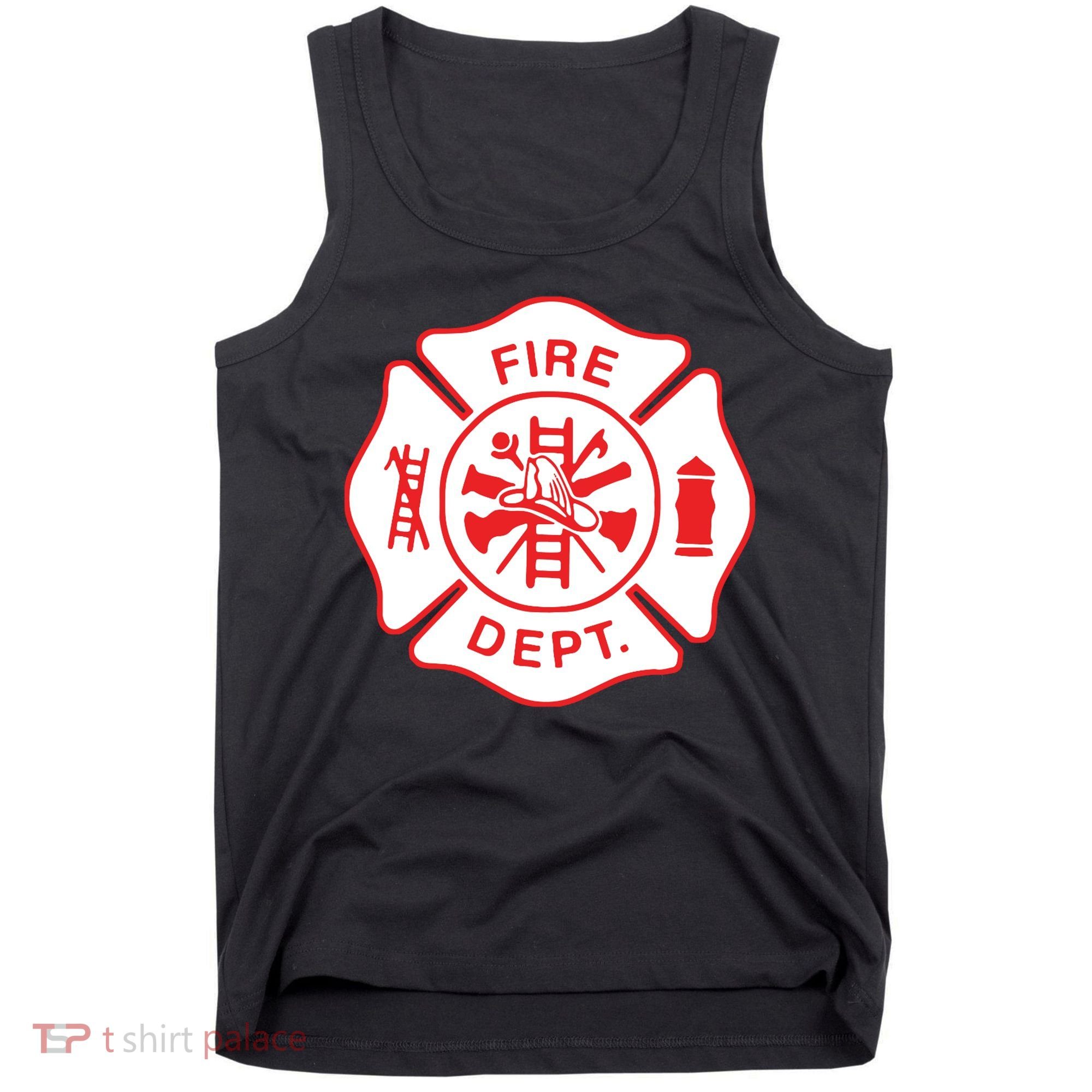 Fire Department Logo Uniform Fireman Symbol Firefighter Gear Tank Top