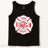 Fire Department Logo Uniform Fireman Symbol Firefighter Gear Tank Top thumb 2