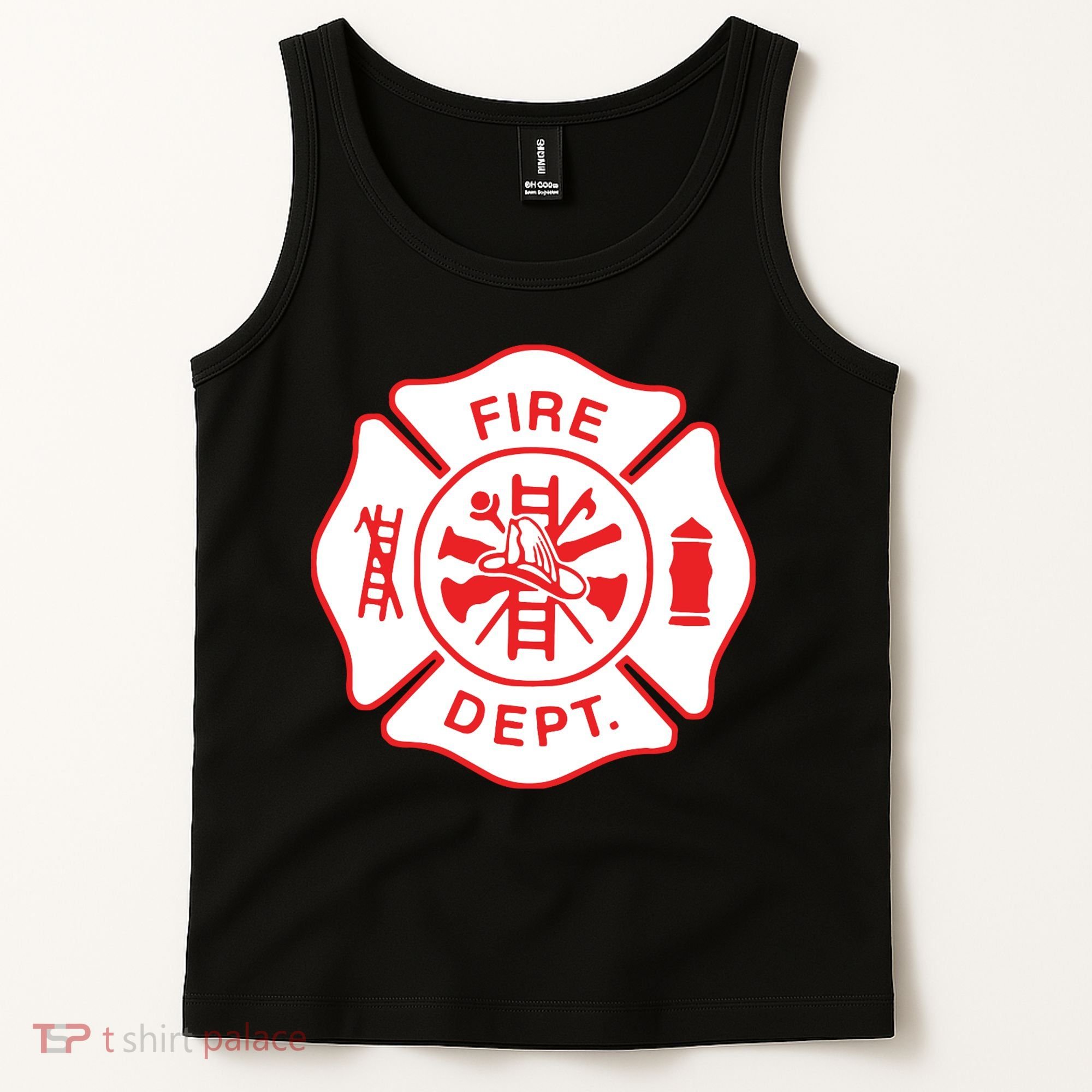 Fire Department Logo Uniform Fireman Symbol Firefighter Gear Tank Top