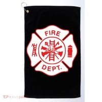 Fire Department Logo Uniform Fireman Symbol Firefighter Gear Golf Towel thumb 0