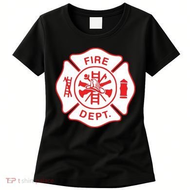 Fire Department Logo Uniform Fireman Symbol Firefighter Gear Women's T-Shirt