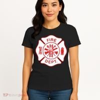 Fire Department Logo Uniform Fireman Symbol Firefighter Gear Women's T-Shirt thumb 4