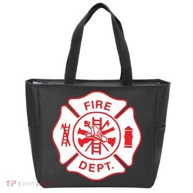 Fire Department Logo Uniform Fireman Symbol Firefighter Gear Tote Bag