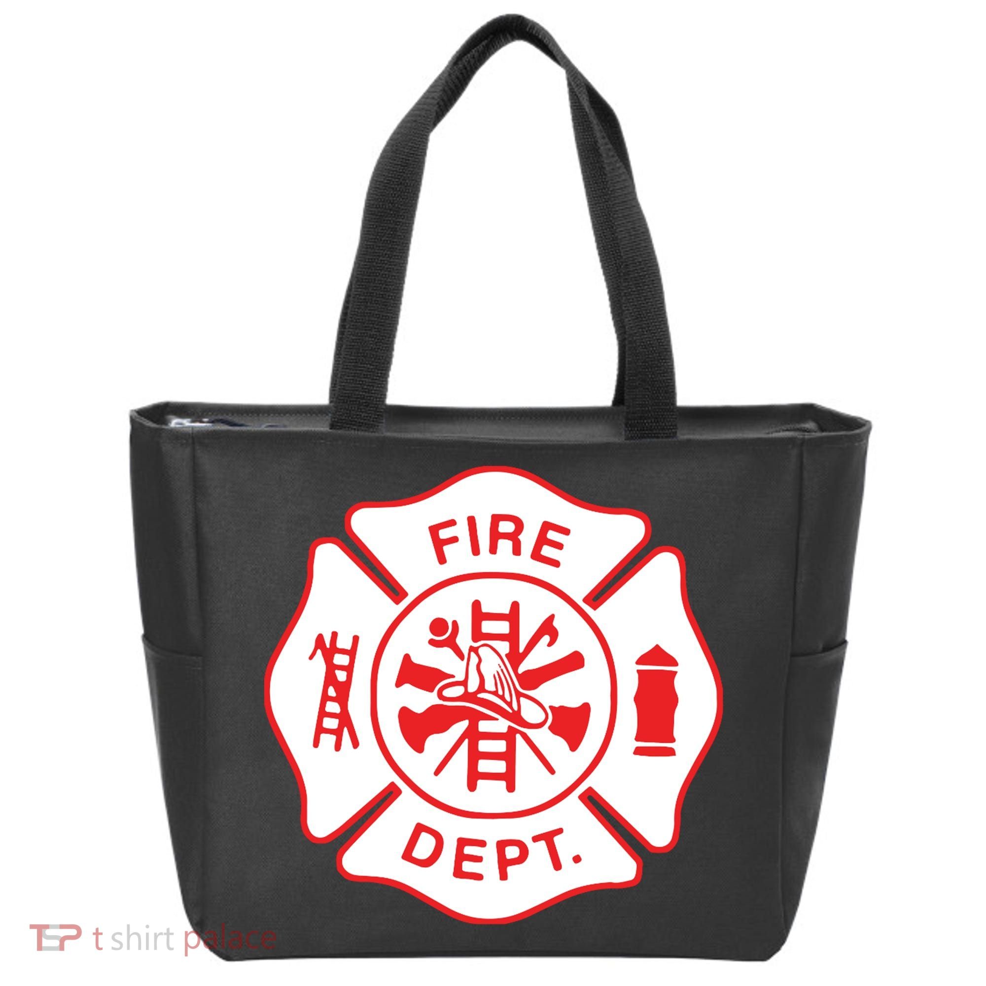Fire Department Logo Uniform Fireman Symbol Firefighter Gear Tote Bag