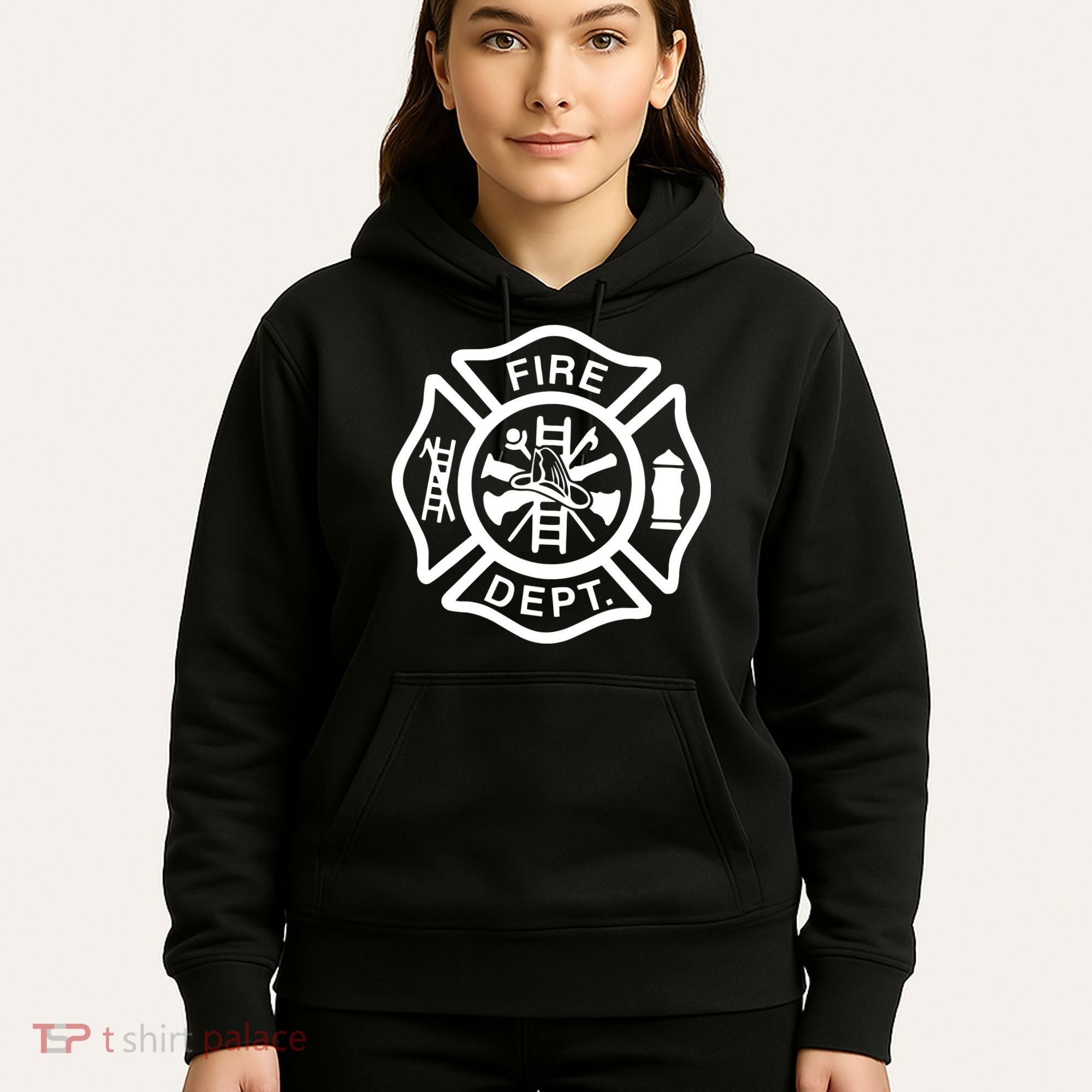 Fire Department Logo Uniform Fireman Symbol Firefighter Gear Hoodie