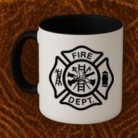 Fire Department Logo Uniform Fireman Symbol Firefighter Gear Coffee Mug thumb 2