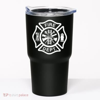 Fire Department Logo Uniform Fireman Symbol Firefighter Gear Tumbler