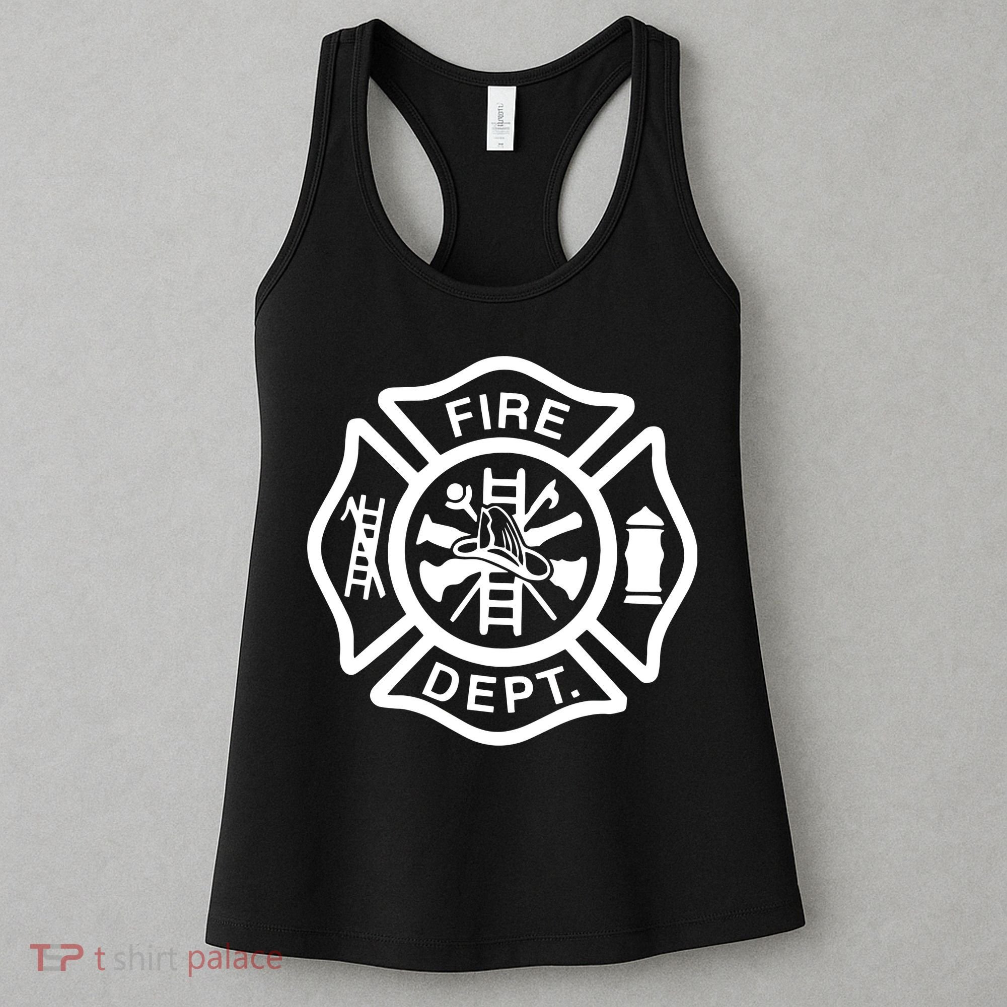 Fire Department Logo Uniform Fireman Symbol Firefighter Gear Women's Tank Top