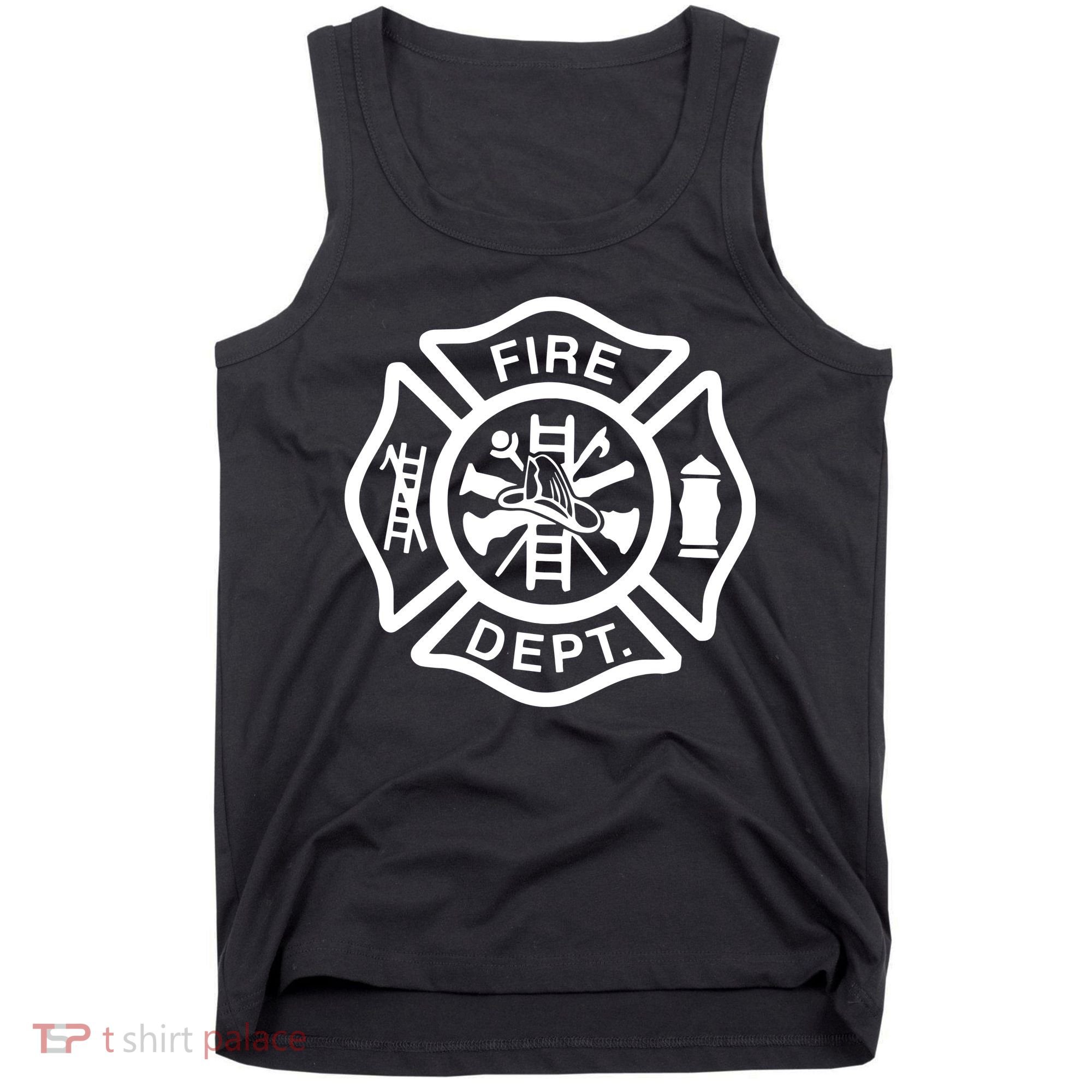 Fire Department Logo Uniform Fireman Symbol Firefighter Gear Tank Top