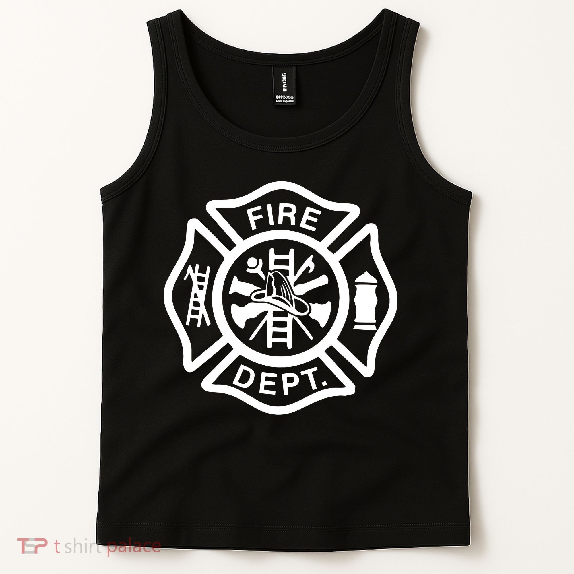 Fire Department Logo Uniform Fireman Symbol Firefighter Gear Tank Top