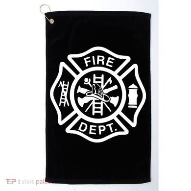 Fire Department Logo Uniform Fireman Symbol Firefighter Gear Golf Towel