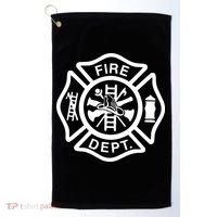 Fire Department Logo Uniform Fireman Symbol Firefighter Gear Golf Towel thumb 0