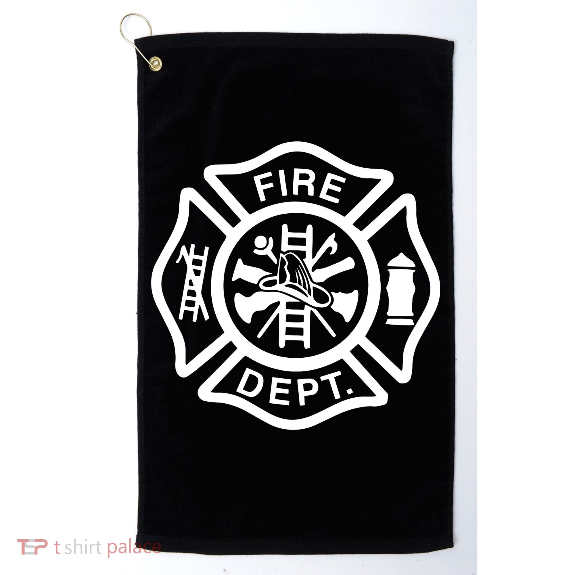 Fire Department Logo Uniform Fireman Symbol Firefighter Gear Golf Towel