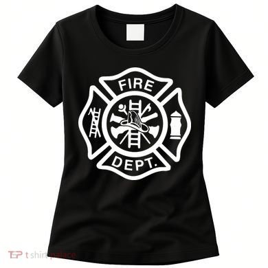 Fire Department Logo Uniform Fireman Symbol Firefighter Gear Women's T-Shirt
