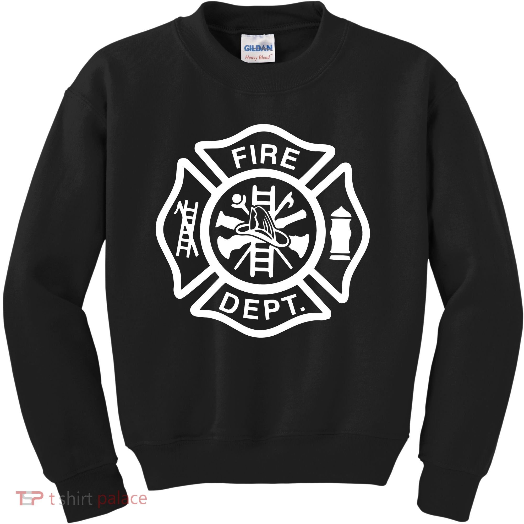 Fire Department Logo Uniform Fireman Symbol Firefighter Gear Kids Sweatshirt