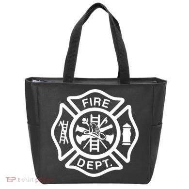 Fire Department Logo Uniform Fireman Symbol Firefighter Gear Tote Bag