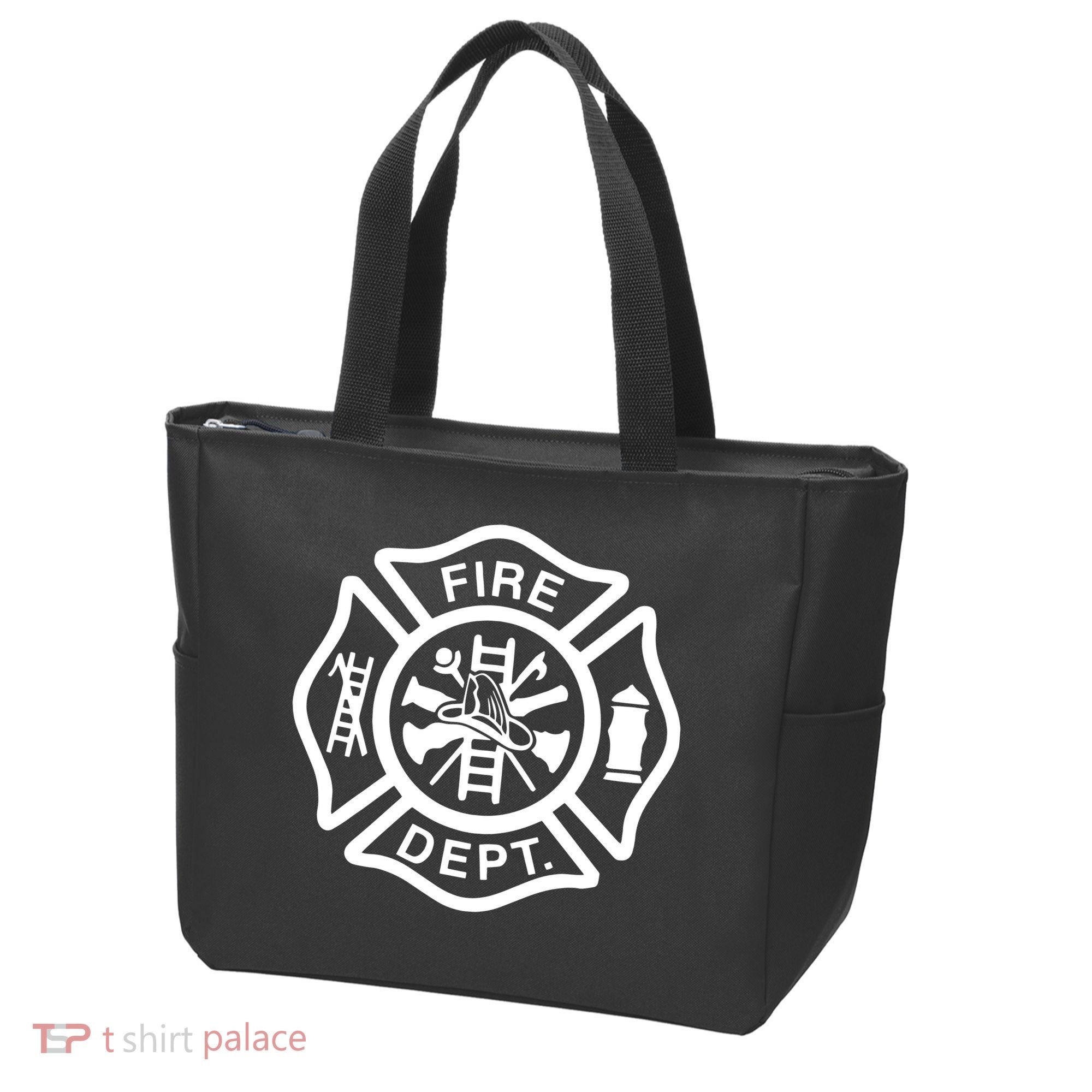 Fire Department Logo Uniform Fireman Symbol Firefighter Gear Tote Bag