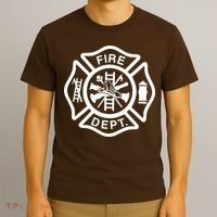 Fire Department Logo Uniform Fireman Symbol Firefighter Gear T-Shirt thumb 3