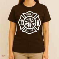 Fire Department Logo Uniform Fireman Symbol Firefighter Gear T-Shirt thumb 4