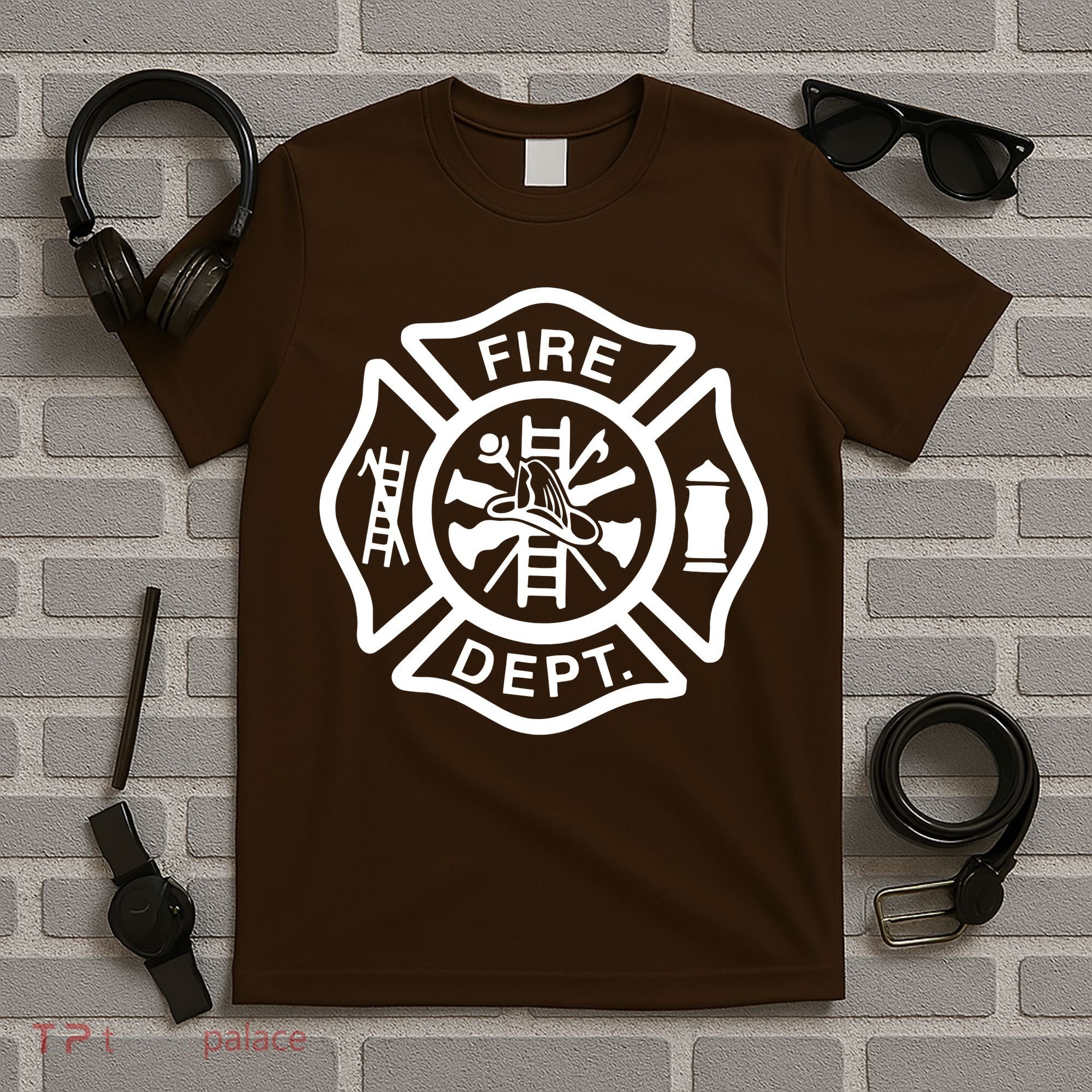 Fire Department Logo Uniform Fireman Symbol Firefighter Gear T-Shirt