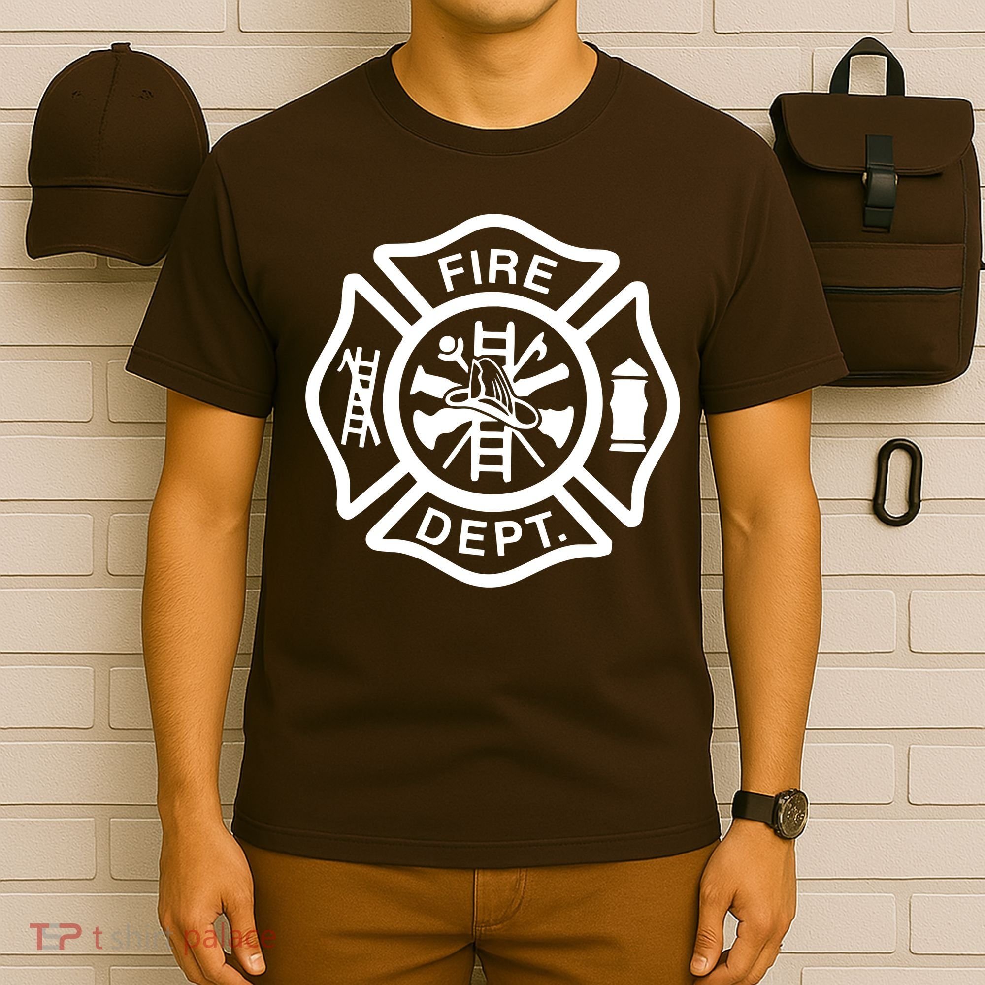 Fire Department Logo Uniform Fireman Symbol Firefighter Gear T-Shirt