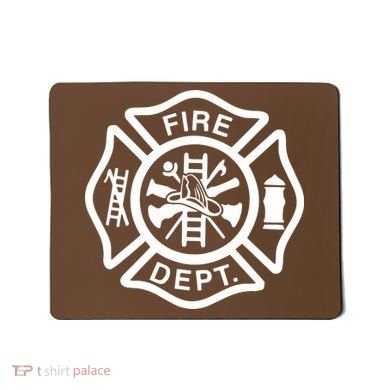 Fire Department Logo Uniform Fireman Symbol Firefighter Gear Mousepad
