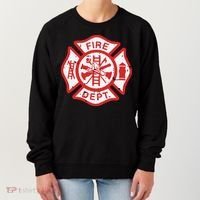 Fire Dept Logo Hero Halloween Firefighter Fireman Gift Women's Sweatshirt thumb 0