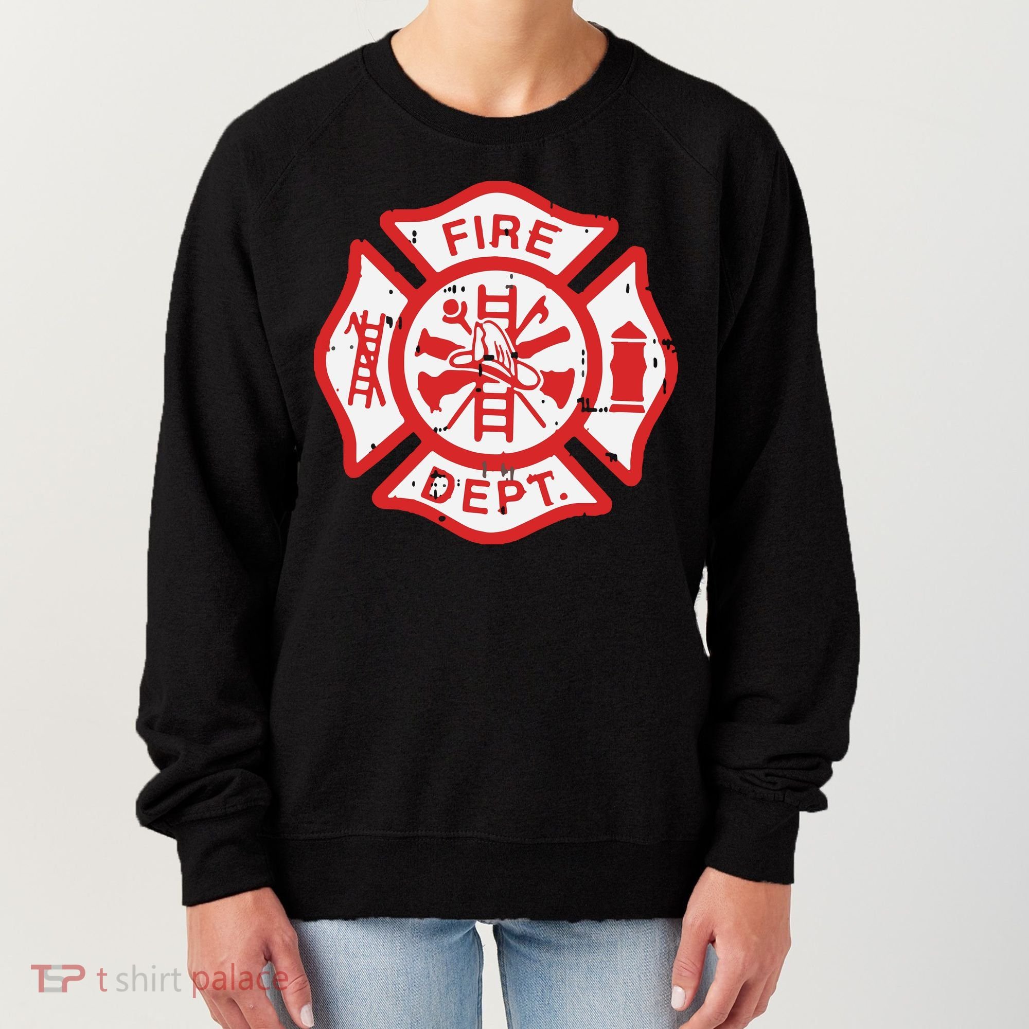 Fire Dept Logo Hero Halloween Firefighter Fireman Gift Women's Sweatshirt
