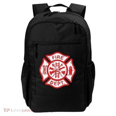 Fire Dept Logo Hero Halloween Firefighter Fireman Gift Backpack