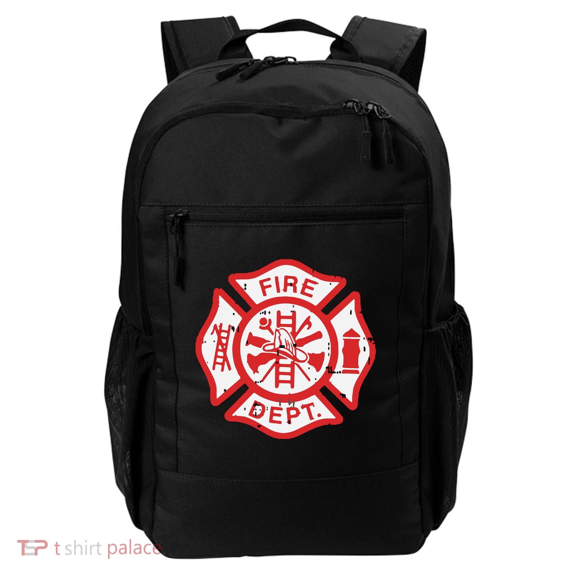Fire Dept Logo Hero Halloween Firefighter Fireman Gift Backpack