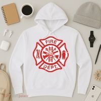 Fire Dept Logo Hero Halloween Firefighter Fireman Gift Hoodie thumb 3