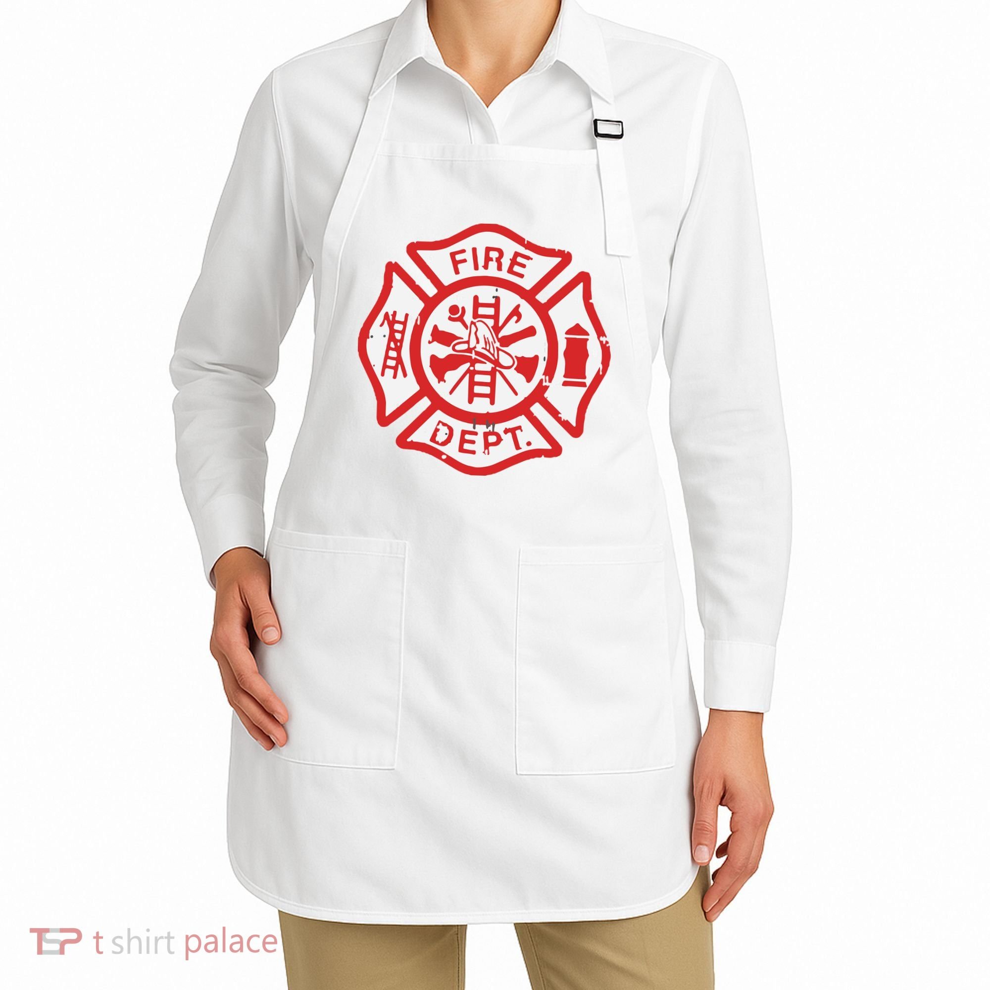 Fire Dept Logo Hero Halloween Firefighter Fireman Gift Apron