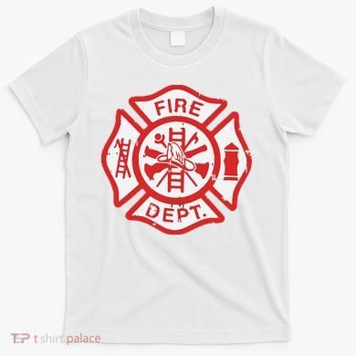 Fire Dept Logo Hero Halloween Firefighter Fireman Gift T-Shirt