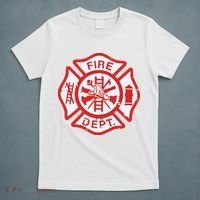 Fire Dept Logo Hero Halloween Firefighter Fireman Gift T-Shirt thumb 5