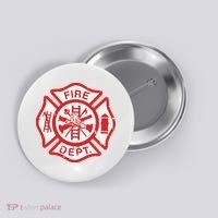 Fire Dept Logo Hero Halloween Firefighter Fireman Gift Button thumb 0