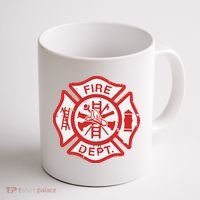 Fire Dept Logo Hero Halloween Firefighter Fireman Gift Coffee Mug thumb 1