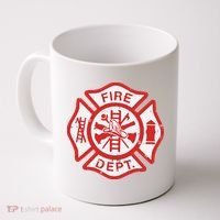 Fire Dept Logo Hero Halloween Firefighter Fireman Gift Coffee Mug thumb 0