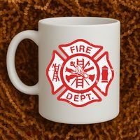 Fire Dept Logo Hero Halloween Firefighter Fireman Gift Coffee Mug thumb 2
