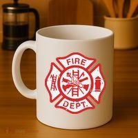Fire Dept Logo Hero Halloween Firefighter Fireman Gift Coffee Mug thumb 4