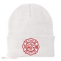 Fire Dept Logo Hero Halloween Firefighter Fireman Gift Beanie thumb 0