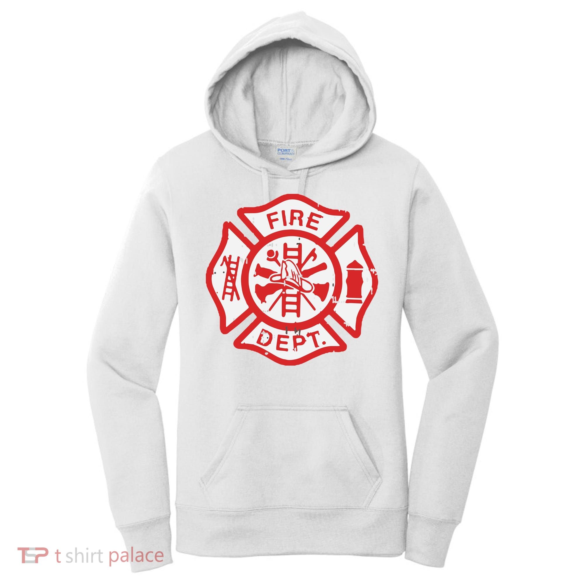 Fire Dept Logo Hero Halloween Firefighter Fireman Gift Women's Hoodie